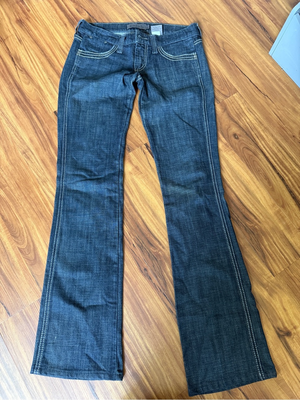 Frankie B. Dark Blue Stretch Flare Jeans